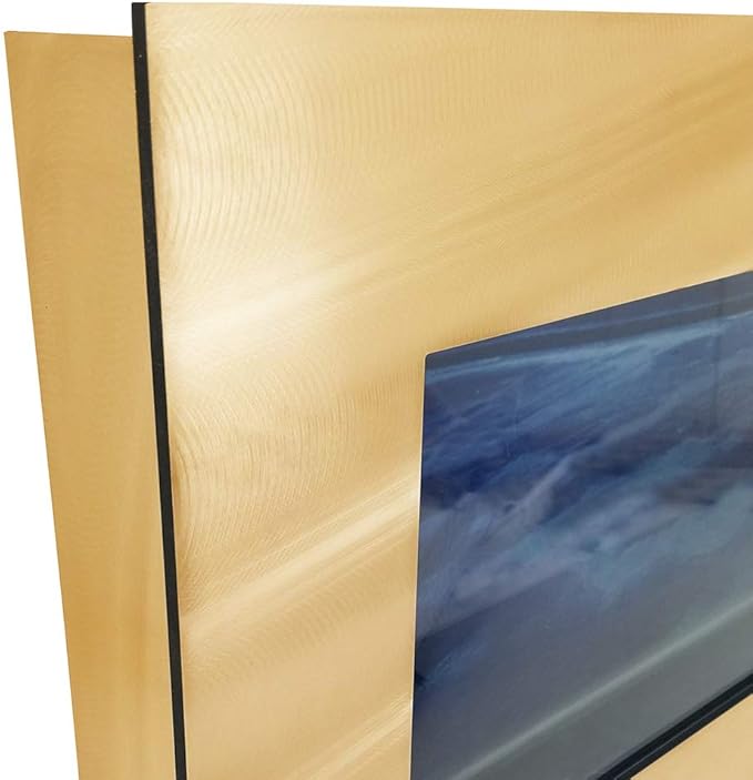Aussie Aquariums 3.0 Wall Mounted Fish Tank Kit with LED Lighting, Built-in Filter System, Modern Space-Saving Design, Complete Accessories Set (Skyline, Gold)