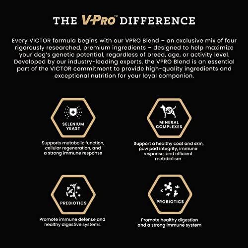 VICTOR Super Premium Dog Food – Purpose Hero Canine Kibble – Premium Gluten Free Dog Food for Active Adult Dogs – High Protein with Glucosamine and Chondroitin for Hip and Joint Health, 30lbs