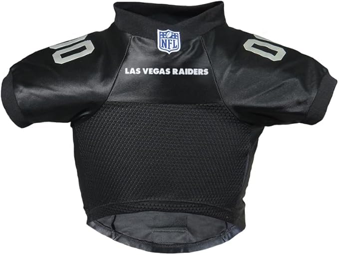 Littlearth NFL Las Vegas Raiders Premium Pet Jersey, Team Color, Large