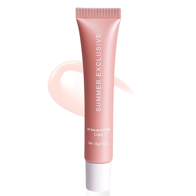 Summer Exclusive Lip Balm Butter,Tinted Lip Balm,Nourishing Lip Gloss with Natural Ingredients for Women and Girls,Soothes & Softens Dry Lips,Lip Care Gift Set for Birthday Christmas.(Cake)
