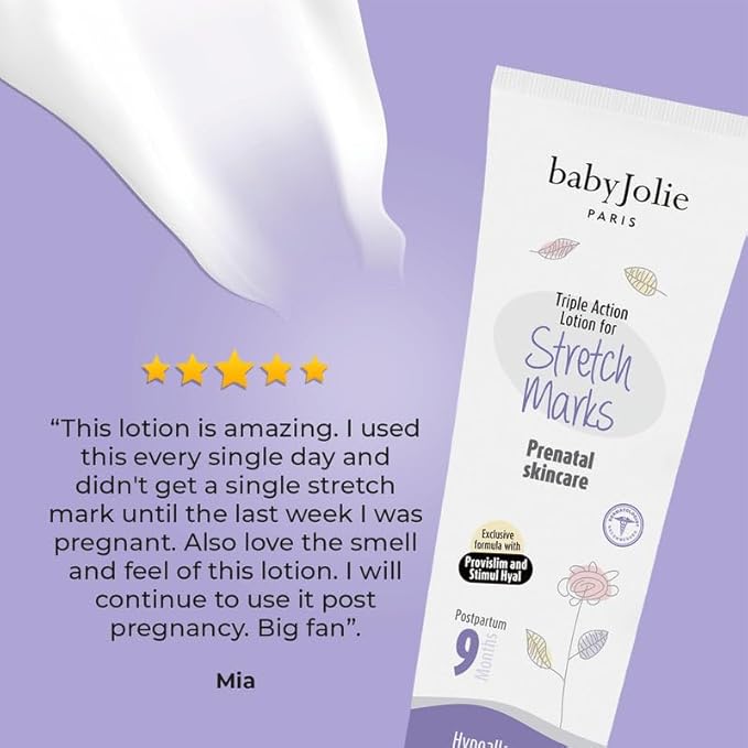 Baby Jolie Pregnancy Skincare Set – Stretch Mark Cream & Comfort Legs Lotion – Hydrating Belly & Leg Care for Expecting Moms