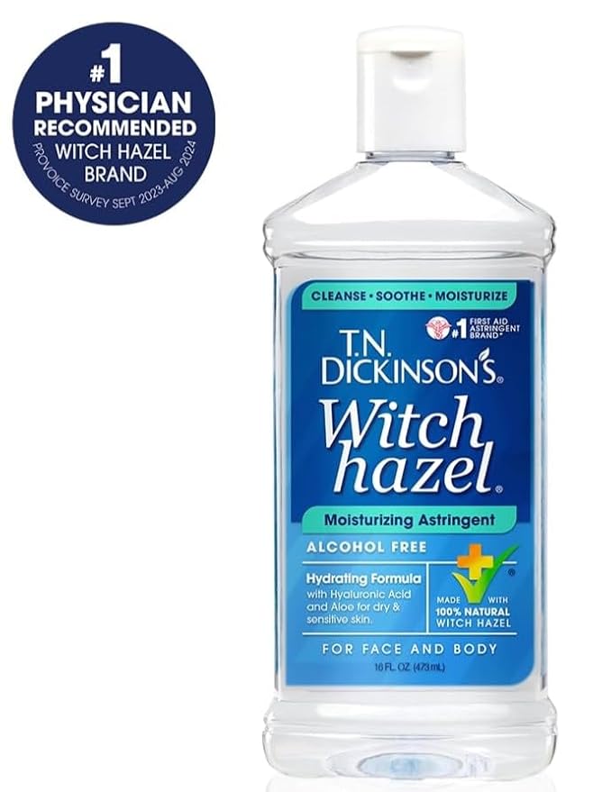 T.N. Dickinson's Witch Hazel Alcohol Free Moisturizing Astringent | 100% Natural Witch Hazel | Calms,Nourishes,Hydrates Skin-| for Face & Body-| 16 Fl Oz,(Pack of 2)