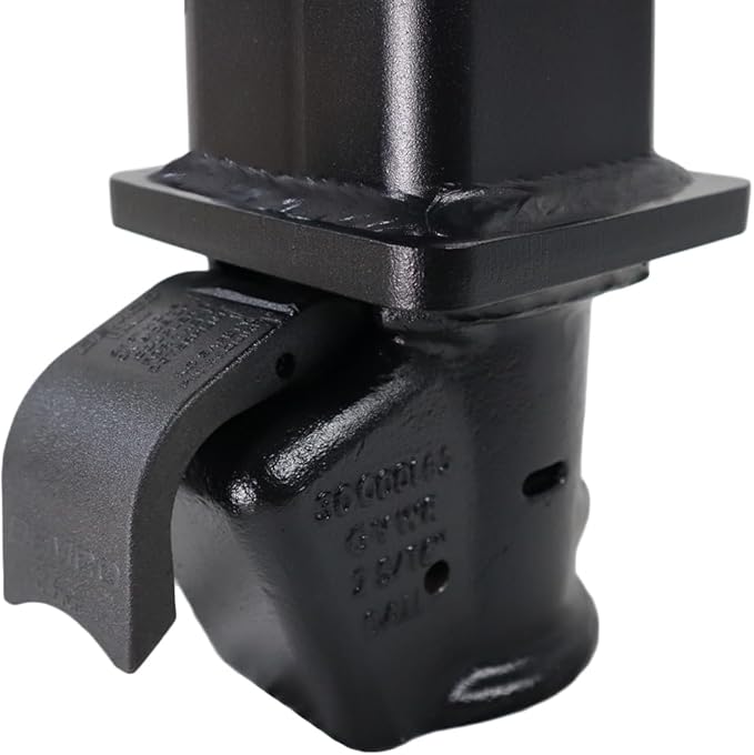 Shocker Replacement Gooseneck Stem & Demco Coupler for 2-5/16" Ball - Square with Top Crank - Black - 30,000 lbs - Adjustable