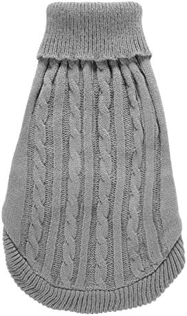 Warm Classic Turtleneck Pet Sweater - Cute Winter Coat for Small, Medium & Large Dogs & Cats - Christmas Sweater for Girls & Boys