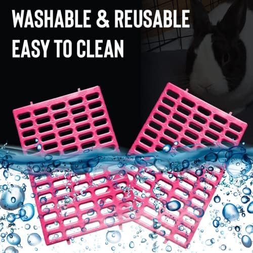 Saguaro Acres Rabbit and Small Animal Cage Resting Mat for Wire Floored Cages 2 Pack (Pink)