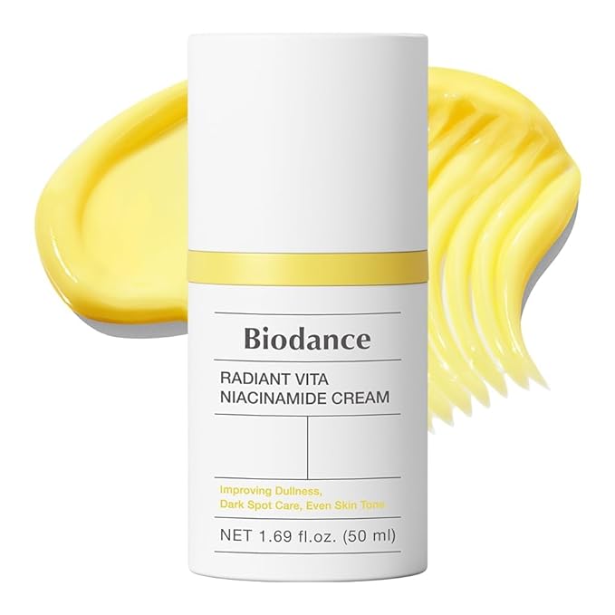 BIODANCE Radiant Vita Niacinamide Cream, Brightening, Dark Spot Correcting, Hydrating Facial Moisturizer with Vitamin C, B12, Korean Skin Care | 1.69 fl.oz, 50ml