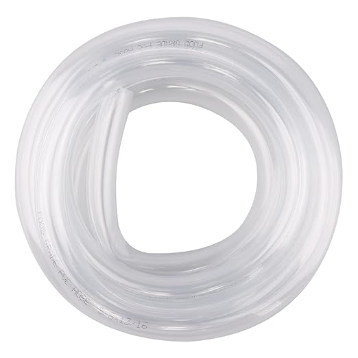 DERNORD PVC Tubing 5/8"ID X 13/16"OD Flexible Clear Vinyl Hose 10 Feet for Food Grade