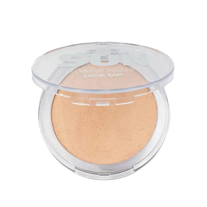 Pink Up | Luminous Powder| Highlighter | Enhances glow & defines features | Light-reflecting finish for radiant skin | Highlighter makeup | Makeup | Silky texture | Radiance | Model PKIP06