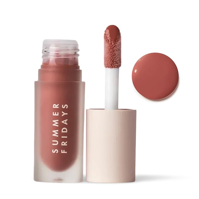 Summer Fridays Dream Lip Oil - Hydrating Tinted Lip Gloss Oil - Non-Sticky Formula with Skincare Benefits for Long-Lasting Softness + Shine - Effortless Beauty Gifts - Blush Dreams (0.15 Oz)