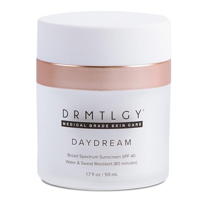 DRMTLGY Day Dream Sunscreen & Face Moisturizer SPF 40 – Water & Sweat-Resistant Sunscreen for Sensitive Skin – UVA/UVB Protection, Skin Care & Makeup Friendly | UVA/UVB Protection, FSA HSA Eligible