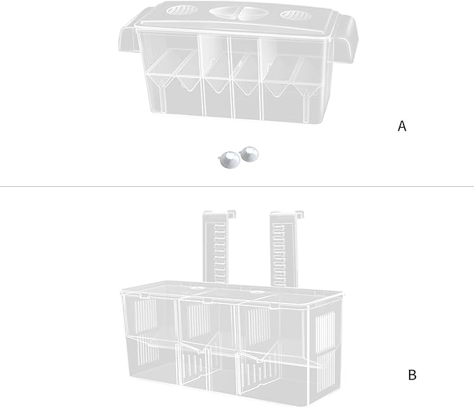FishTanks Hatchery Incubator Aquarium Small Breeding Box Clear Breeder Isolation Hatching Box with Hook
