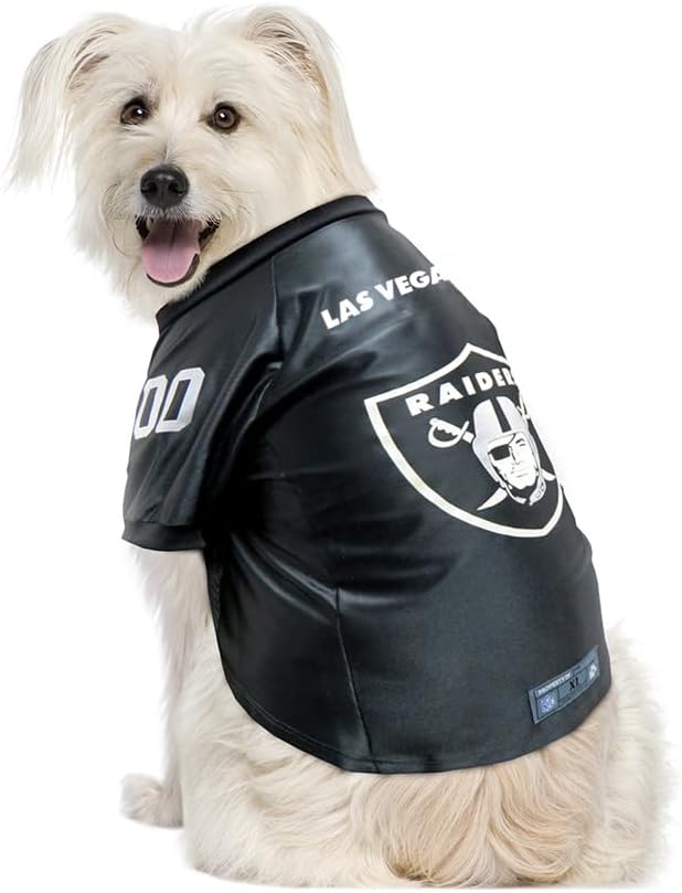 Littlearth NFL Las Vegas Raiders Premium Pet Jersey, Team Color, Large