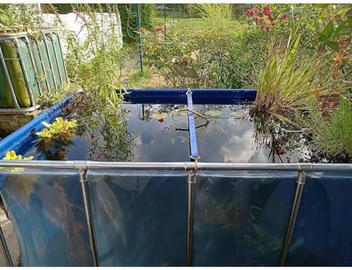 Flexible PVC Canvas Fish Breeding Tank with Steel Frame, 50x40x30cm, Clear Viewing Window, Easy Assembly, Ideal for Aquatic Pets & Backyard Pool Pond