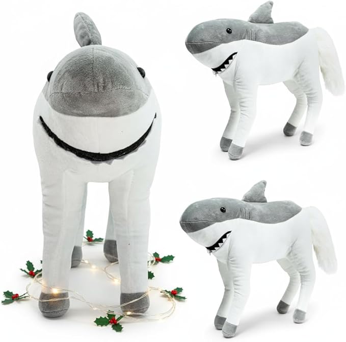 Randimals Plush Toy Stuffed Animal Mix - Horse & Shark Hybrid Stuffed Animals for Girls & Boys - Huggable & Soft Animal Characters Cute Plushies - Unique Toys for Discovery & Adventure