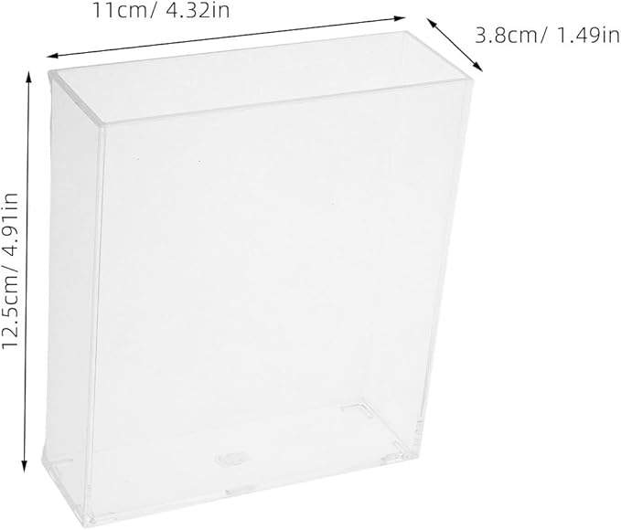 Kisangel Portable Transparent Fish Viewing Box 4.92X4.33X1.5In Lightweight Betta Fish Breeding Container for Aquarium Desktop Observation