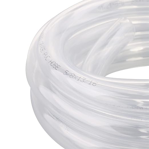 DERNORD PVC Tubing 5/8"ID X 13/16"OD Flexible Clear Vinyl Hose 10 Feet for Food Grade