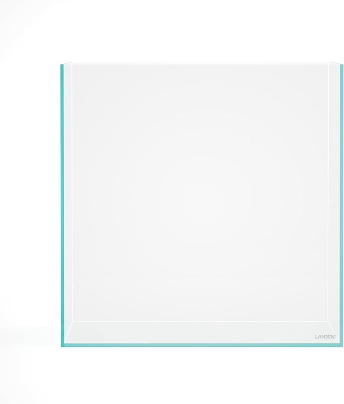LANDEN Cube Rimless Low Iron Aquarium Fish Tank,23.62" L × 23.62" W × 23.62" H (60cm x 60cm x60cm) 10mm Thickness with Nano Foam Leveling Mat Included