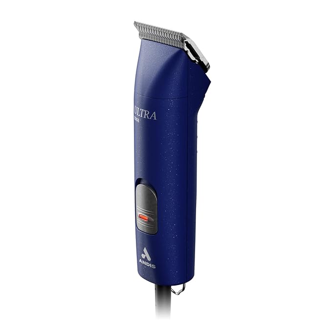 Andis Professional UltraEdge Super 2-Speed Detachable Blade Dog/Pet Clipper, Rotary Motor with Shatter-Proof Housing, Runs Calm & Silent, 14-Inch Cord, for All Dog Coats & Breeds, 120 Volts, Blue
