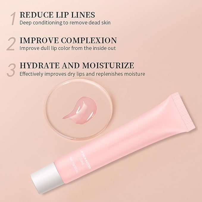 Summer Lip Butter Lip Balm, Ultra-Hydrating Natural Vegan Lip Balm, Sheer-Tinted Shine & Hydration, Soothes & Softens Dry Lips Skincare, Bálsamo labial hidratante #4 Cake