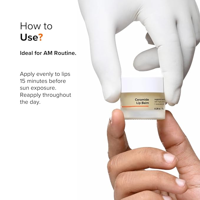 Minimalist Ceramide Lip Balm with Hyaluronic Acid for Dry Chapped Lips - 0.28 oz / 8g