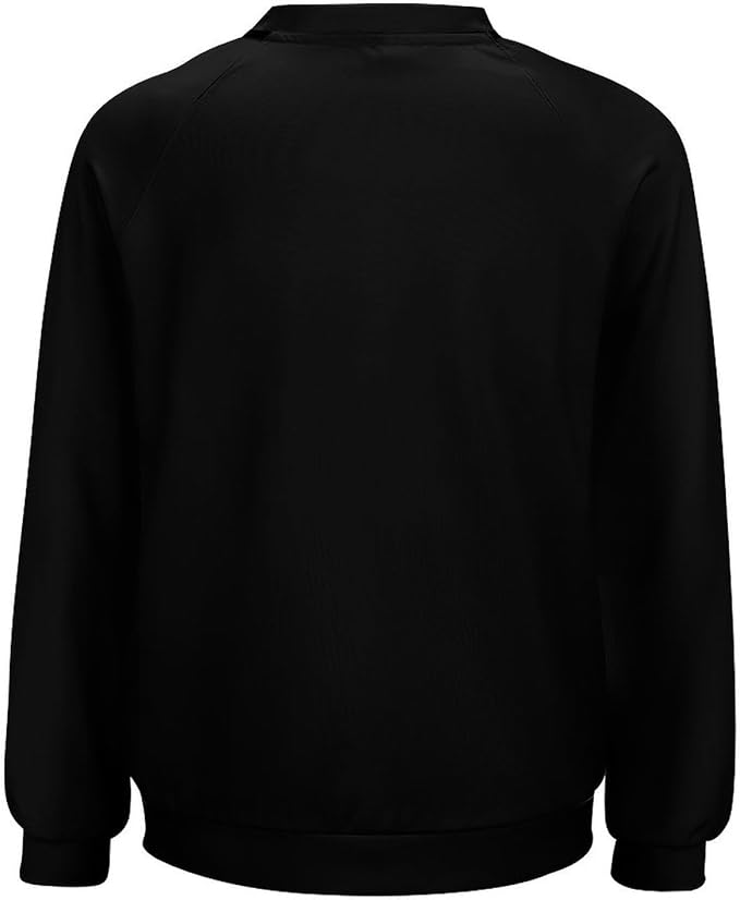Halloween Sweatshirts for Women Black Cat Print Pullover Crewneck Oversized 2024 Fall Fashion Casual Warm Shirt