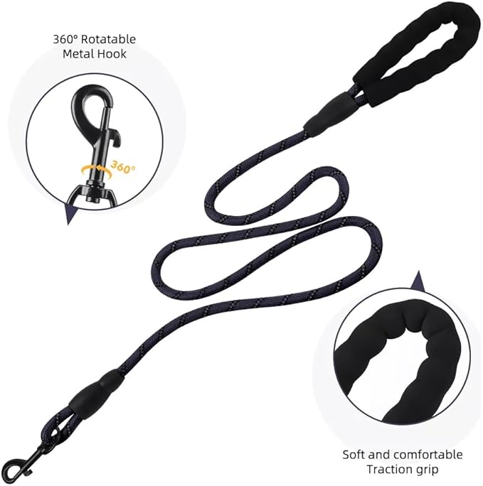 Dog Harness No Pull Adjustable Reflective,for Medium and Large Small Dog with Leash 59.06in (Dark Blue, XS)