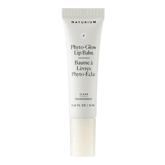 Naturium Phyto-Glow Lip Balm, Hydrating Lip Care with a Glossy Finish, 0.34 oz Clear