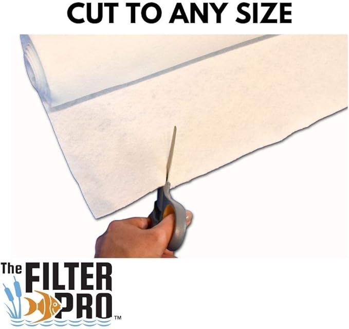 Felt Filter Media, 100 Micron, 33" x 120" Roll, Perfect for Aquariums, Ponds or Water Gardens, Made in USA