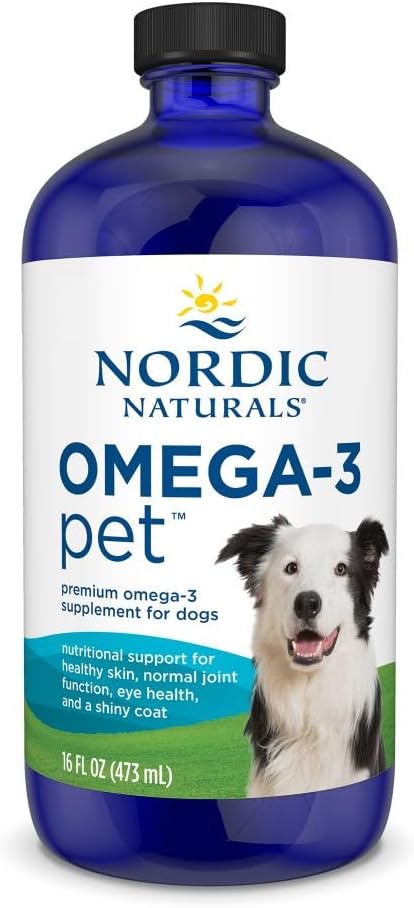 Nordic Naturals Omega-3 Pet, Unflavored - 16 oz - 1380 mg Omega-3 Per Teaspoon - Fish Oil for Large to Very Large Dogs with EPA & DHA - Promotes Heart, Skin, Coat, & Immune Health