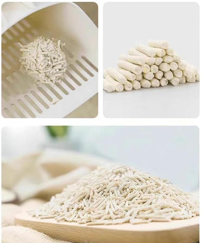 Tofu Cat Litter 5.6LB Fast Clumping, Dust-Free,100% Natrual Raw Materials, Clumping,Flushable,Ultra Absorbent and Fast Drying,Solubility in Water,Really Dust-Free,Less Scattering