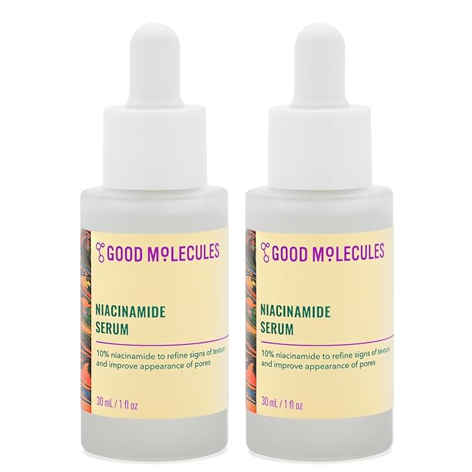 Good Molecules Niacinamide Serum Pack 2 – 30 ml Each (Total 60 ml) | 10% Niacinamide Serum to Target Blemishes, Uneven Skin Tone & Enlarged Pores