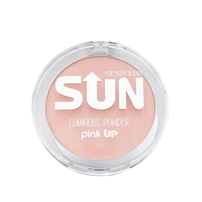 Pink Up | Luminous Powder |Highlighter | Enhances glow & defines features | Light-reflecting finish for radiant skin | Highlighter makeup | Makeup | Silky texture | Illuminate | Model PKIP07