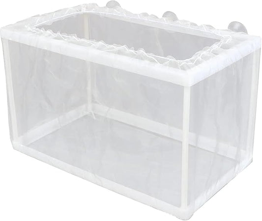 Aquarium Breeding Box - Mesh Box Fish Breeding Tanks, Aquarium Breeder Box, Fish Fry Hatchery, Juvenile Separation Net with Suction Cups, Nursery for Guppy Shrimp