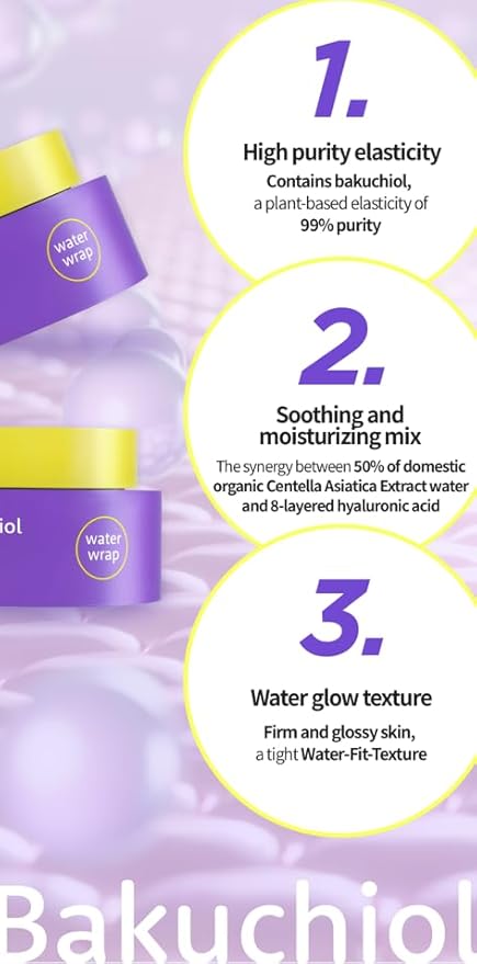 CHARMZONE Bakuchiol WaterWrap Tension Cream – Korean Skincare Retinol Alternative with 99% Bakuchiol, Pore Refining, 8-Layer Hyaluronic Acid for Firming, Anti-Aging, Hydration (1.69 fl. oz / 50 ml)