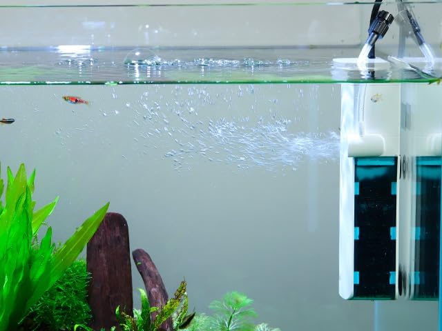 AQQA Fish Tank Filter for 10-30 Gallon Tank, 105GPH Submersible Whisper Aquarium Internal Filter with Adjustable Waterflow for Bio Filtration, Water Circulation and Oxygenation (5W for 10-30 Gal Tank)