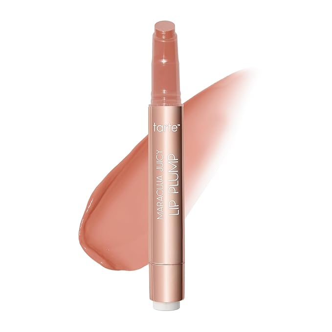 tarte maracuja juicy lip plump – Hydrating & Volumizing Lip Plumper Gloss Balm with Nourishing Hyaluronic Acid, Plumps & Moisturizes, Vegan & Cruelty-Free, full size, peachy beige