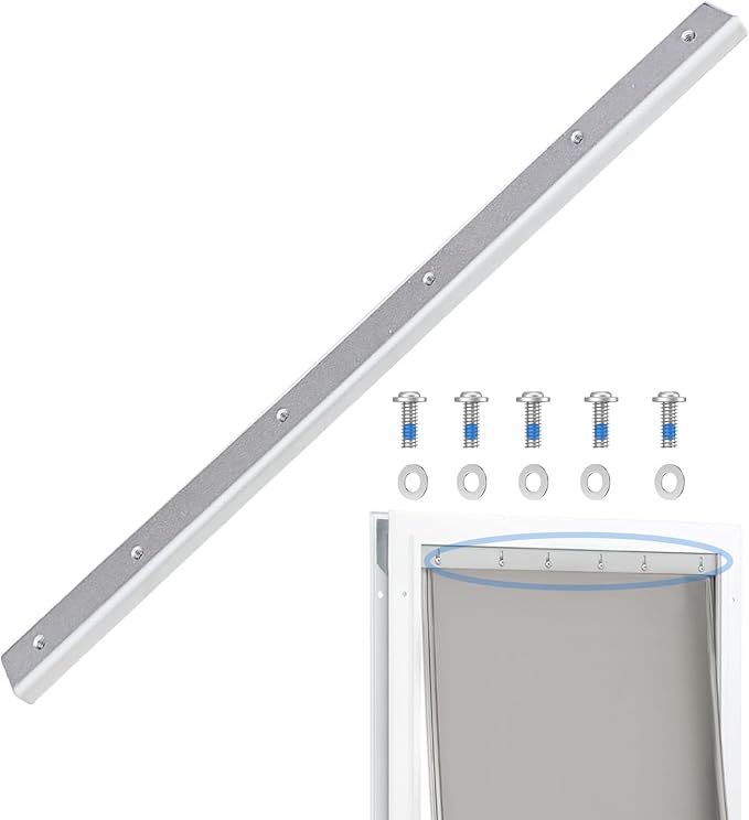 1 PCS Extra Large Aluminium Alloy Pet Door Flap Replacement Bracket Compatible with PetSafe Dog Door Replacement Flaps PAC11-11040 - Easy Installation with 304 Stainless Steel Flat Washers & Screws