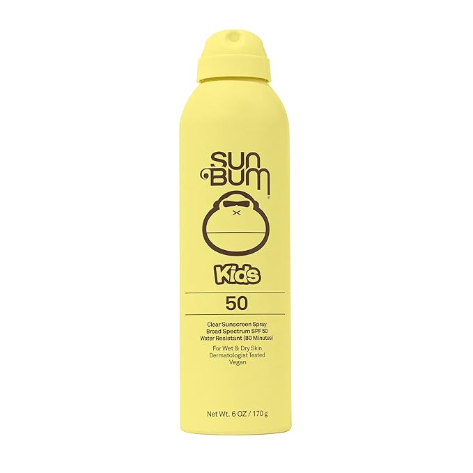 Sun Bum Kids SPF 50 Sunscreen Clear Body Spray - Broad Spectrum Water-Resistant with Vitamin E - Wet or Dry Skin Application - Hawaii 104 Act Compliant (Without Octinoxate & Oxybenzone) - 6 oz