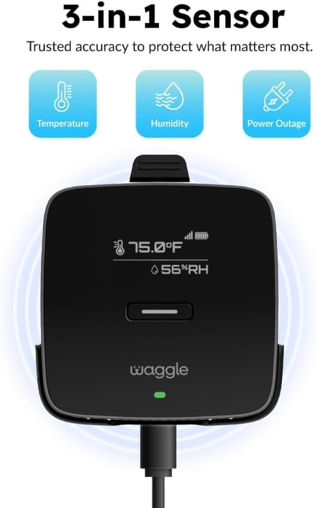 Waggle Dog Temperature Monitor & Pet Camera Bundle for RVs - Portable WiFi Cam (128GB) with Motion Alert & Remote Access | Watch Pets While Travelling