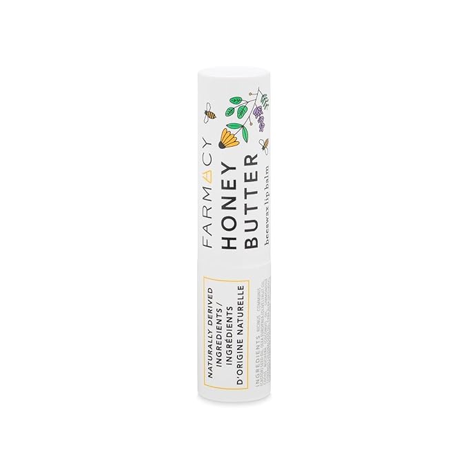 Farmacy Beeswax Lip Balm - Honey Butter Moisturizing Lip Care Enriched with Cupuaçu & Cocoa Butters, Proprietary Honey Blend and Vitamin E to Nourish, Soften & Heal (3.4g) (Pack of 2)