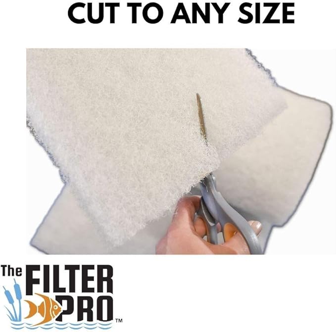 Beige Coarse Filter Media, 2" Thick, 16" x 56" Roll, Perfect for Aquariums, Ponds or Water Gardens, Made in USA