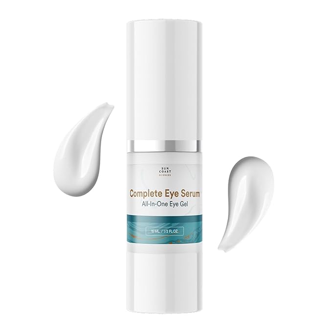 Sun Coast Sciences - Complete Eye Serum by Dr. Mark Rosenberg for Wrinkle Reduction, Dark Spot Fading, and Under-Eye Bags Treatment (Pack of 2)