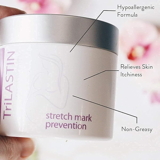 TriLASTIN Maternity 1st Trimester Bundle, 3 Month Supply with (3) Maternity Stretch Mark Prevention Cream, (2) Hydro-Thermal Accelerator, Minimize Appearance of Stretch Marks, Paraben-Free