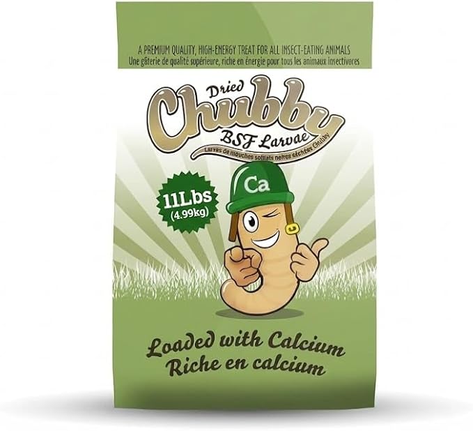 Chubby Dried Black Soldier Fly Larvae | 11 lbs | Non-GMO High-Protein Insect Treat for Chickens, Ducks & Wild Birds – Calcium-Rich Chicken Feed