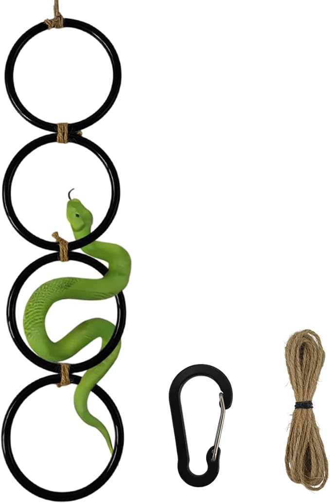 Snake Enrichment Rings for Ball Python Playground Climbing Toys,Enrichment Toys for Corn Snake,Exploring&Climbing Accessories for Snakes