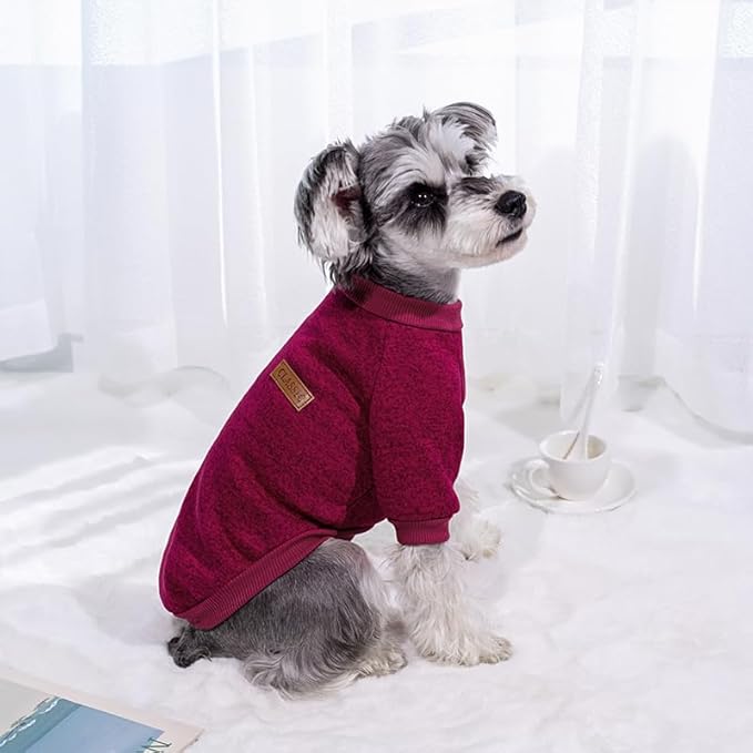 2 Pack Dog Sweaters for Small Dogs - Warm Winter Puppy Sweaters Cute Soft Dog Clothes Outfit Pet Costume for Boy Girl Doggie, Cat, Bulldog Pug Yorkie Kitten Chihuahua