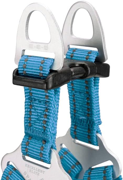 EXCELLENT ELITE SPANKER No Pull Dog Harness Adjustable Nylon Step-in Easy Pet Vest Chest Strap with Reflective and Leash Ring for Small Medium Large Breed Dogs Training Walking(Light Blue-L)
