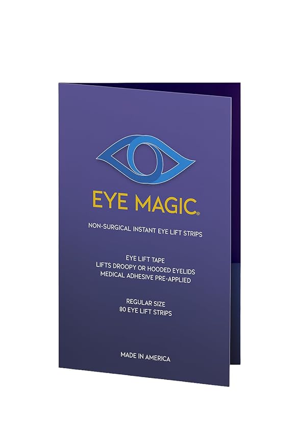 Premium Eye Lift Strips - Medium Size, 80 Count Refill Pack, Strips Only (no Gel), for Droopy, Sagging, or Hooded Eyelids, Hypoallergenic, Strong Hold, Made in USA