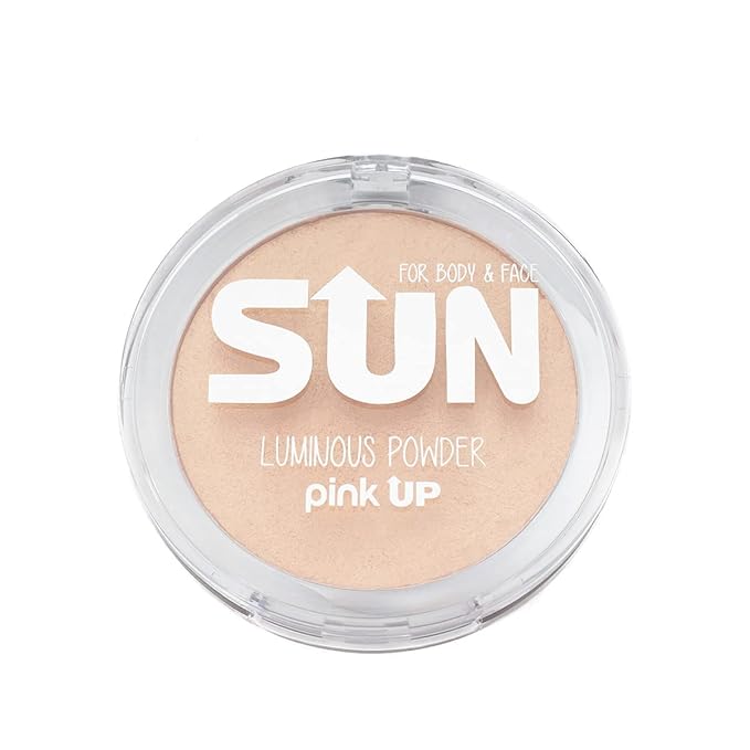 Pink Up | Luminous Powder| Highlighter | Enhances glow & defines features | Light-reflecting finish for radiant skin | Highlighter makeup | Makeup | Silky texture | Radiance | Model PKIP06
