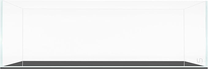 UNS Ultra Clear Rimless Tank - 6.3GAL | 24L - 23.62x7.87x7.87 | 60x20x20 CM, 5mm Glass Thickness, Leveling Mat Included - Low Iron, High Clarity Fish Tank w/ 45° Mitered Edge - [60L]